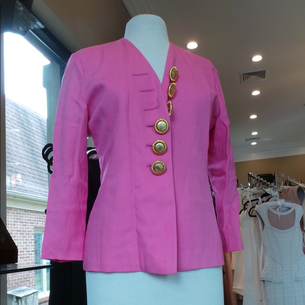 Studio 0001 Pink Blazer with Gold Buttons
